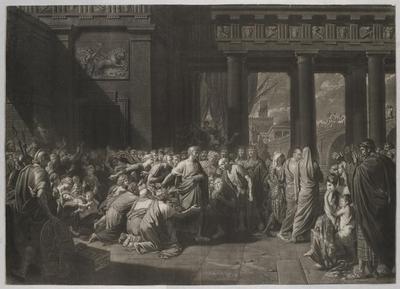 Departure of Regulus from Rome mezzotint print