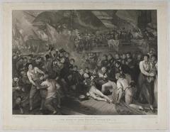 Death of Lord Viscount Nelson print with key, 1811