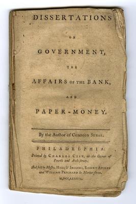 Dissertations on Government, the Affairs of the Bank and Paper-money, 1786