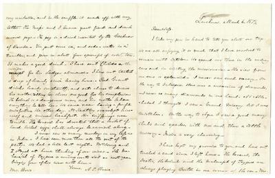 A.E. Borie letter to his wife while traveling through India with Ulysses S. Grant, 1879