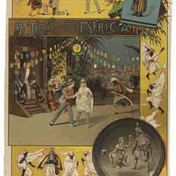 Trip to Africa theater poster, circa 1884 [version 2 of 2]