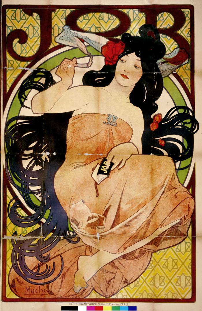 Alphonse Mucha JOB cigarette poster, 1897