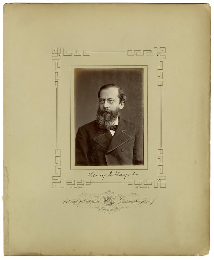 Henry Schell Hagert portrait, 1876