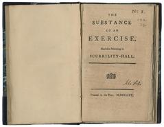 Substance of an Exercise Had this Morning at Scurrility Hall pamphlet, 1765