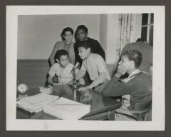 Puerto Rican Week Festival photograph of children operating audio-visual equipment