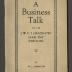 Business Talk to the J. W. C. I. [John Wanamaker Commercial Institute] Graduates Class Day June 18, 1925