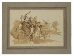 Death of Wat Tyler ink drawing, circa 1765-1819