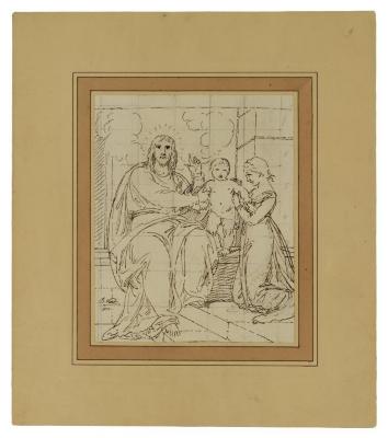 Christ showing a little Child as the Emblem of Heaven drawing, 1810