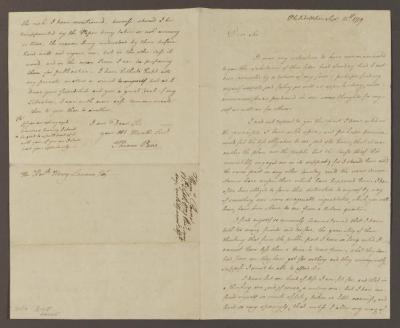 Thomas Paine letter to Henry Laurens, September 14, 1779