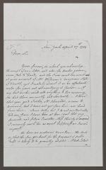 Thomas Paine letter to unknown correspondent [facsimile], April 27, 1784