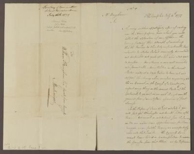 Thomas Paine letter to William Bingham, July 16, 1777