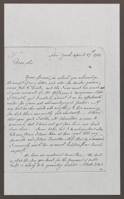 Thomas Paine letter to unknown correspondent [facsimile], April 27, 1784