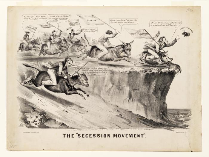 Secession Movement political cartoon, 1861