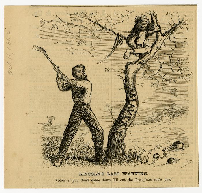 Lincoln's Last Warning political cartoon, 1862