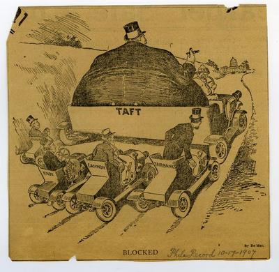 BLOCKED political cartoon, 1907