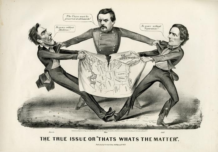 True Issue or That's What's the Matter political cartoon, 1864