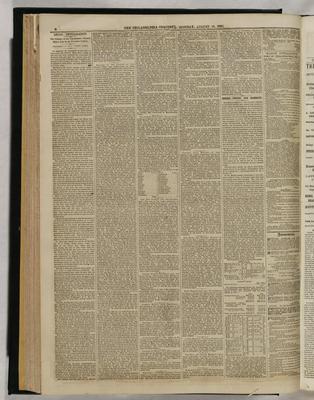 The Philadelphia Inquirer, August 20, 1861 (front page)