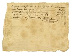 Receipts (1793-1799)