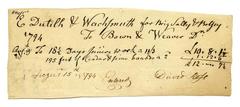 Bills, receipts, and invoices (1794-1795)