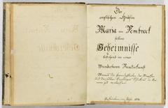 Der englischen Gräfin Maria von Pembrock seltene Geheimnisse bestehend in einer wunderbaren Punctir-kunst, 1814 [The English Countess Mary of Pembroke's Rare Secrets of the Wonderful Art of Geomancy]