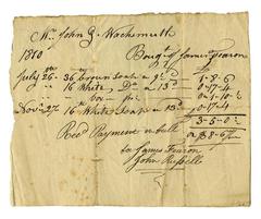 Bills, receipts, and invoices (1810-1811)