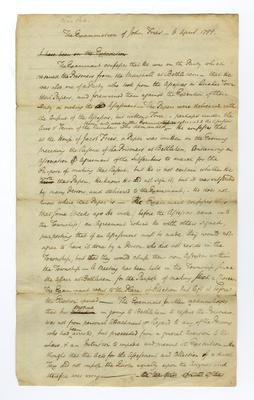 William Rawle Sr. Fries' Rebellion documents, 1799 [April 1-8]