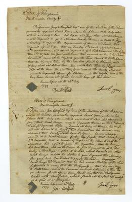 William Rawle Sr. Fries' Rebellion documents, 1799 [February-November]
