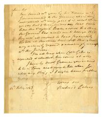 Richard Peters letter to Conrad Weiser, 1743