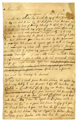 Conrad Weiser letter to unknown recipient