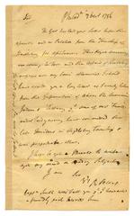 Richard Peters letter to Conrad Weiser, 1756