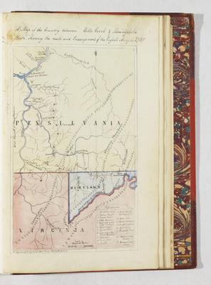 A Map of the Country between Wills Creek & Monongohela River shewing [showing] the route and Encampments of the English Army in 1755