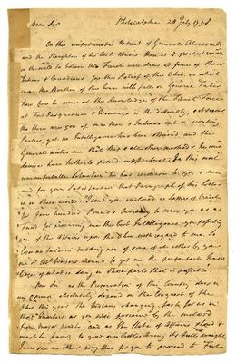 Letter to Conrad Weiser: Draft (July 28, 1758)