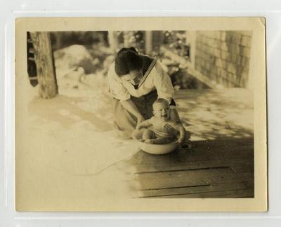 Ellen Sahlin Hartshorne on Ellen's Isle photographs, 1920, 1950