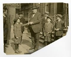 Senator Boies Penrose greeting a crowd in Philadelphia