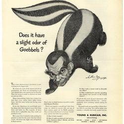 Does it have a slight odor of Goebbels Young & Rubicam, Inc advertisement, undated