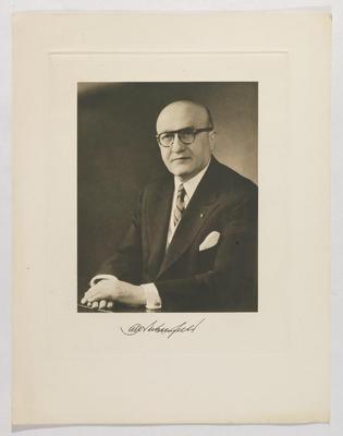 Albert M. Greenfield portrait with signature