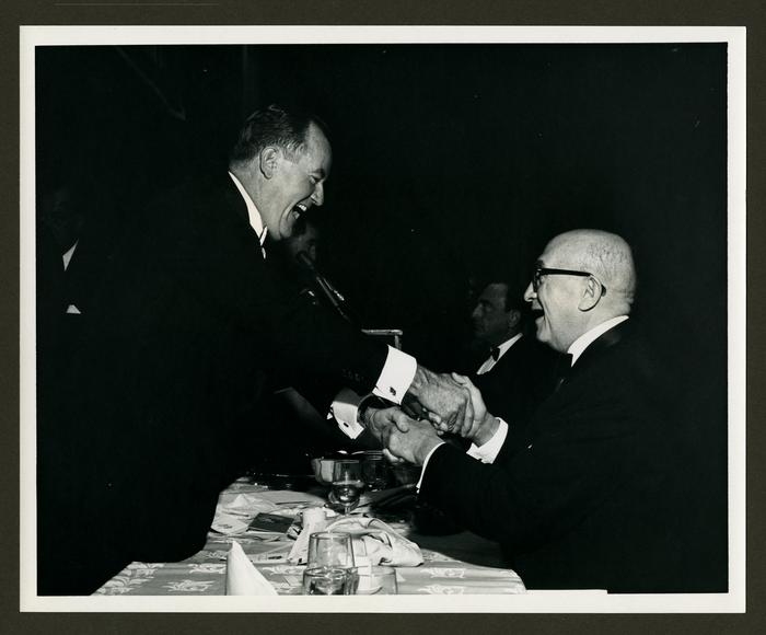 Hubert Humphrey with Albert M. Greenfield at the American Jewish Committee Dinner