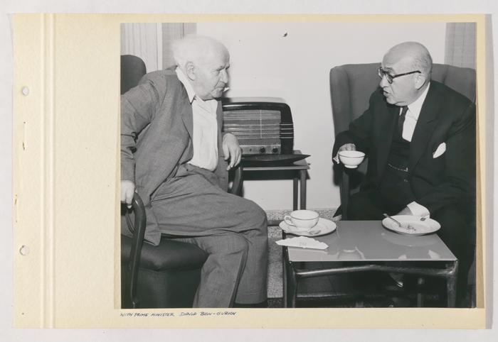 Albert M. Greenfield and David Ben Gurion, the first Prime Minister of Israel