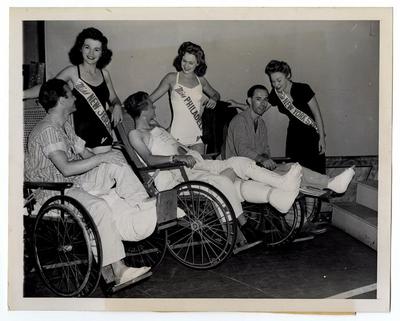 Bathing Beauties Visit Hospitalized Vets