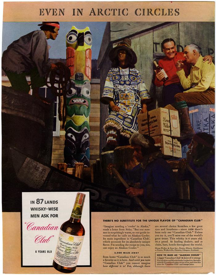 Even in Arctic Circles Canadian Club Whiskey advertisement, 1938