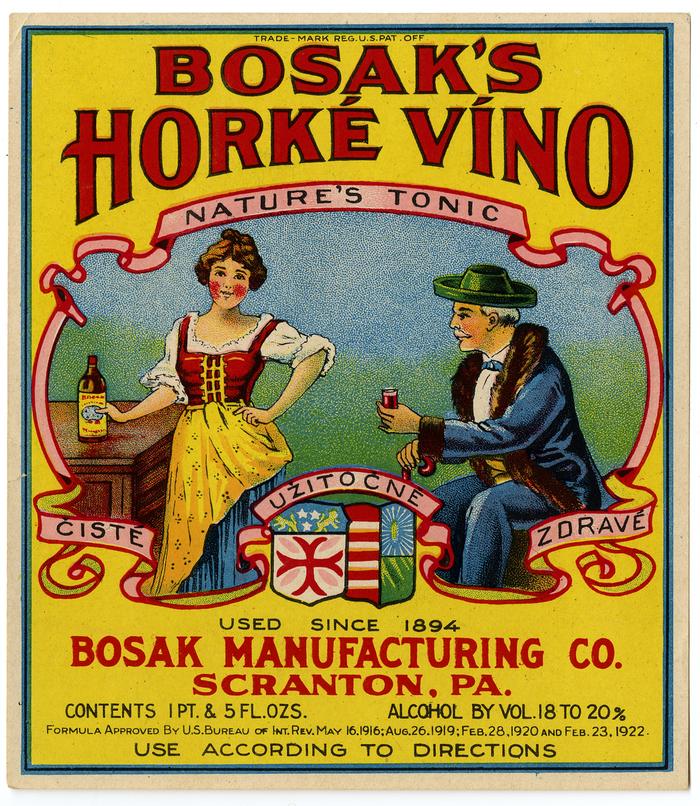 Bosak's Horke Vino label