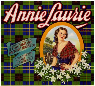 Label, Strathmore Packing House Co, Annie Laurie