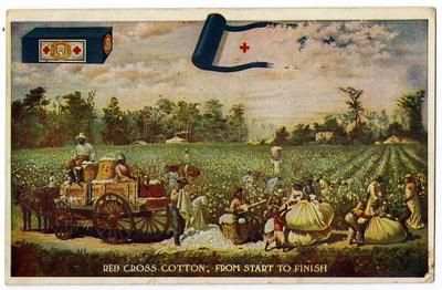 Red Cross Cotton Postcard