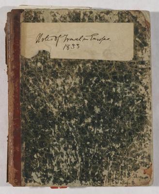 James Buchanan travel diary through Europe, 1833