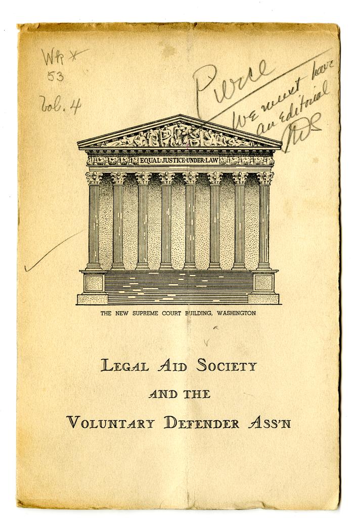 Legal Aid Society and Voluntary Defender Association