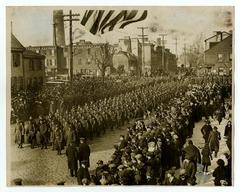 World War I soldiers returning to Philadelphia from France photograph, 1918