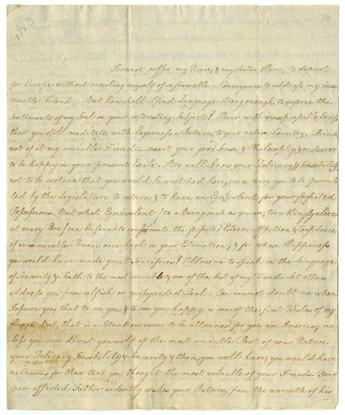 Elizabeth Powel outgoing correspondence, 1776-1778