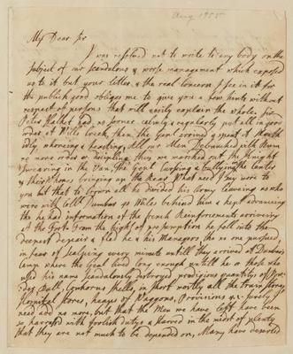 Letter from John Rutherford to Richard Peters (August 15, 1755)