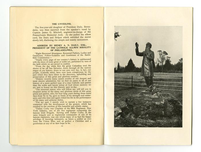 Father Corby statue, Gettysburg 