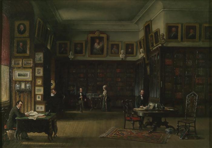 Historical Society of Pennsylvania, Spruce Street Hall [oil on millboard]